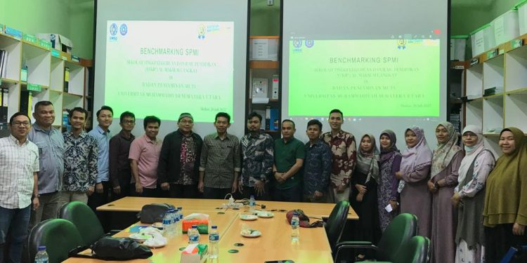 Kunjungan Benchmarking SPMI Sekolah Tinggi Keguruan dan Ilmu Pendidikan (STKIP Al-Maksum Langkat) ke Badan Penjaminan Mutu Universitas Muhammadiyah Sumatera Utara